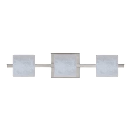 Besa Lighting Paolo Vanity, Carrera, Satin Nickel Finish, 3x5W LED 3WS-787319-LED-SN